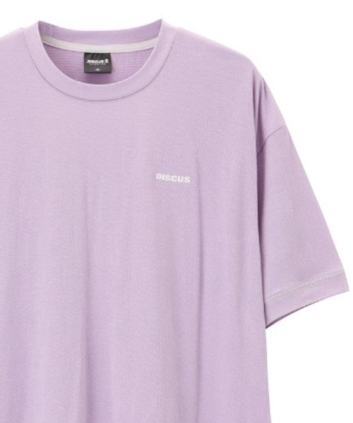 DISCUS(ディスカス)の「DISCUS Wフェイス ストレッチワイドシルエットTシャツ(Tシャツ/カットソー・レディース・ネイビー/パープル/オレンジ/チャコールグレー・M/L)」の1枚目の写真