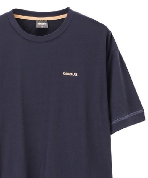 DISCUS(ディスカス)の「DISCUS Wフェイス ストレッチワイドシルエットTシャツ(Tシャツ/カットソー・レディース・ネイビー/パープル/オレンジ/チャコールグレー・M/L)」の4枚目の写真