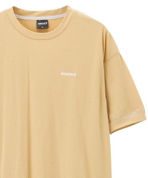 DISCUS(ディスカス)の「DISCUS Wフェイス ストレッチワイドシルエットTシャツ(Tシャツ/カットソー・レディース・ネイビー/パープル/オレンジ/チャコールグレー・M/L)」の2枚目の写真