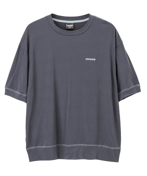 DISCUS(ディスカス)の「DISCUS Wフェイス ストレッチワイドシルエットTシャツ(Tシャツ/カットソー・レディース・ネイビー/パープル/オレンジ/チャコールグレー・M/L)」の5枚目の写真