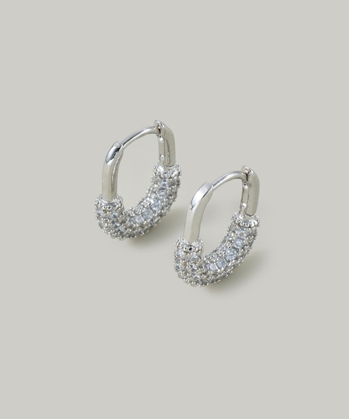 CZオーバルワンタッチピアス（ピアス（両耳用））｜Jolie