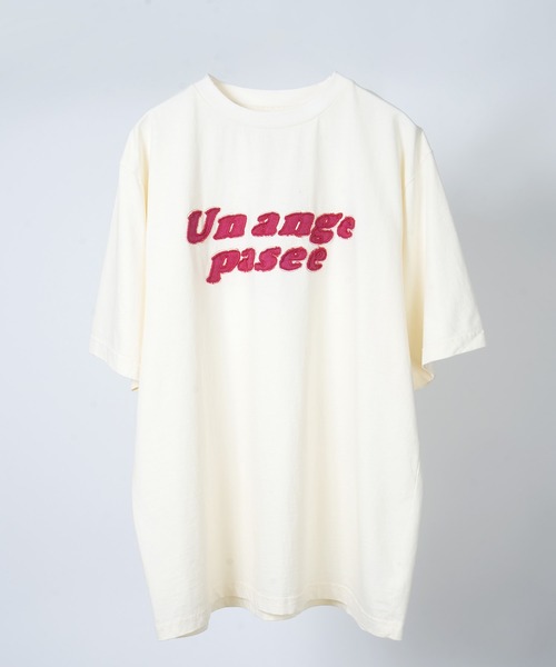 セール】Chemical wash apply a logo T-shirt/ケミカルウォッシュ ロゴ