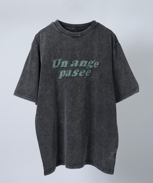 Chemical wash apply a logo T-shirt — футболка с логотипом, эффект химической стирки