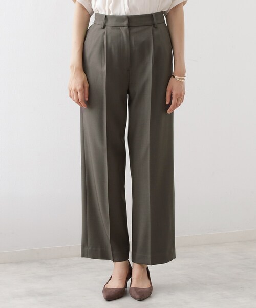 THE SHOP TK (ザ ショップ ティーケー )の「ストレートワイドパンツ【セットアップ可/洗える】(その他パンツ・レディース・スミクロ/ナチュラル・12/13)」の9枚目の写真
