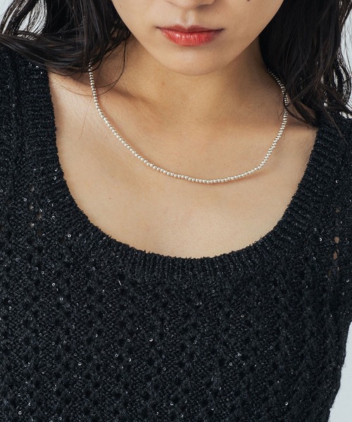 ROSE BUD（ローズバッド）の「(CREOLME)LAME KNIT BUSTIER（その他トップス・レディース・ブラック/ベージュ・ONE SIZE）」の7枚目の写真