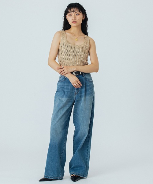 ROSE BUD（ローズバッド）の「(CREOLME)LAME KNIT BUSTIER（その他トップス・レディース・ブラック/ベージュ・ONE SIZE）」の16枚目の写真