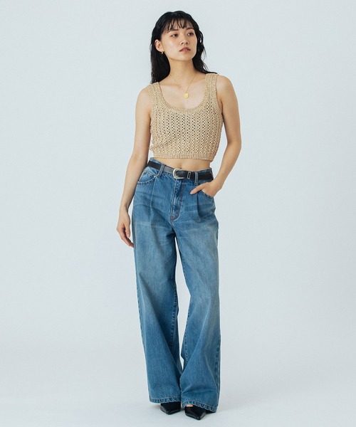 ROSE BUD（ローズバッド）の「(CREOLME)LAME KNIT BUSTIER（その他トップス・レディース・ブラック/ベージュ・ONE SIZE）」の17枚目の写真