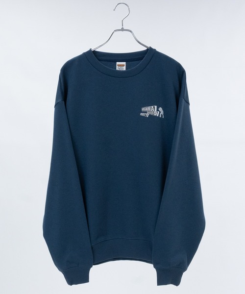 JOHN'S CLOSET(ジョンズクローゼット)の「【a】〔GRANMA/グランマ〕裏起毛 リフレクタープリント クルーネックスウェット(スウェット・メンズ・アッシュグレー/ネイビー/ブラック/ホワイト・MEDIUM/LARGE)」の8枚目の写真