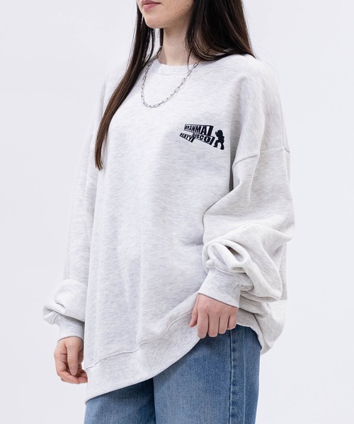 JOHN'S CLOSET(ジョンズクローゼット)の「【a】〔GRANMA/グランマ〕裏起毛 リフレクタープリント クルーネックスウェット(スウェット・メンズ・アッシュグレー/ネイビー/ブラック/ホワイト・MEDIUM/LARGE)」の9枚目の写真