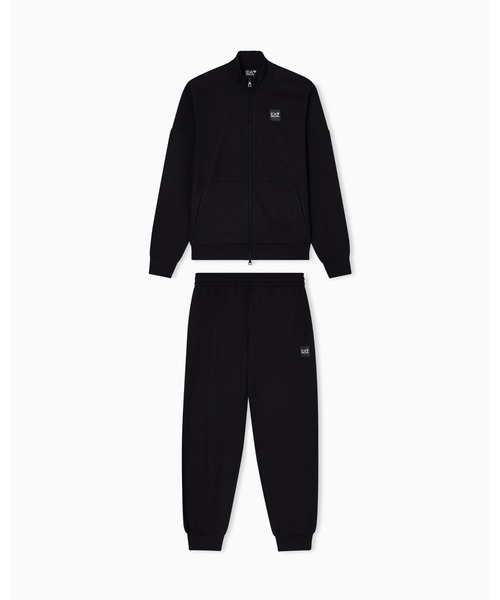 EMPORIO ARMANI EA7(エンポリオアルマーニイーエーセブン)の「<オンライン限定>【エンポリオ アルマーニ EA7】Visibility トラックスーツ コットン(セットアップ・メンズ・ブラック×ホワイト・LARGE/MEDIUM/SMALL/X-LARGE/X-SMALL)」の2枚目の写真