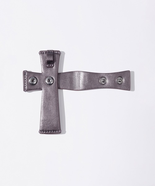 SCULPTOR CrossLeather Strap Wallet Black
