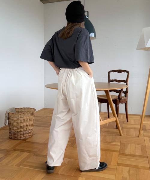 PICHI(ピイチ)の「タックボリュームパンツ(その他パンツ・レディース・ブラック/アイボリー・REGULAR/LONG)」の5枚目の写真