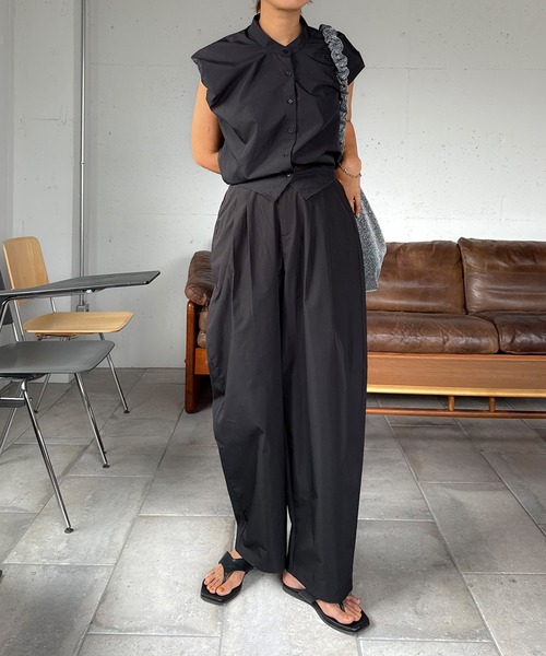 PICHI(ピイチ)の「タックボリュームパンツ(その他パンツ・レディース・ブラック/アイボリー・REGULAR/LONG)」の15枚目の写真