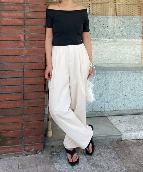 PICHI(ピイチ)の「タックボリュームパンツ(その他パンツ・レディース・ブラック/アイボリー・REGULAR/LONG)」の18枚目の写真