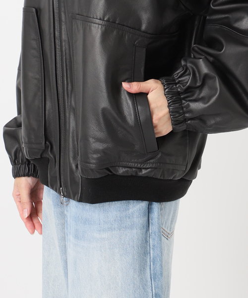 R'IAM-PLAGE ジャケット R'IAM レザーブルゾン（ライダースジャケット）｜Plage