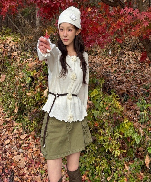 Vini（ヴィニ）の「【Vini】カーゴ ミニスカート（スカート・レディース・カーキ/グレー・SMALL/MEDIUM/LARGE）」の7枚目の写真