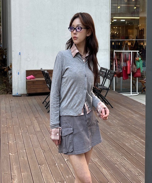 Vini（ヴィニ）の「【Vini】カーゴ ミニスカート（スカート・レディース・カーキ/グレー・SMALL/MEDIUM/LARGE）」の10枚目の写真