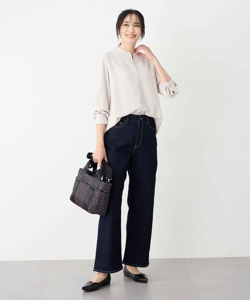 A/C DESIGN BY ALPHA CUBIC（エーシーデザインバイアルファキュービック）の「ストレッチストレートデニムパンツ【大きいサイズあり・新色追加】（その他パンツ・レディース・ネイビー/ブルー/サックスブルー・70/61/64/67/73/76）」の20枚目の写真