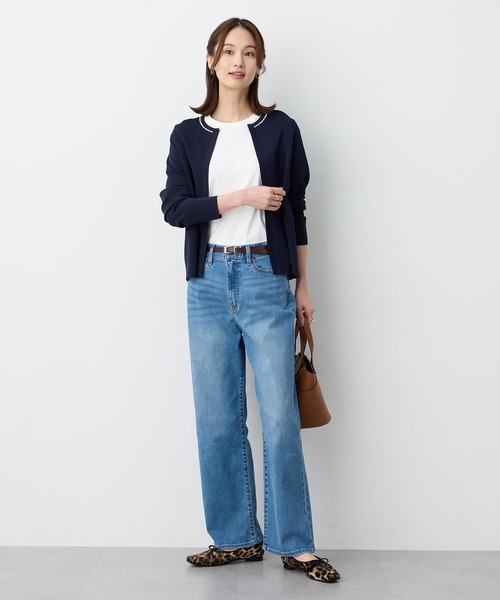 A/C DESIGN BY ALPHA CUBIC（エーシーデザインバイアルファキュービック）の「ストレッチストレートデニムパンツ【大きいサイズあり・新色追加】（その他パンツ・レディース・ネイビー/ブルー/サックスブルー・70/61/64/67/73/76）」の8枚目の写真