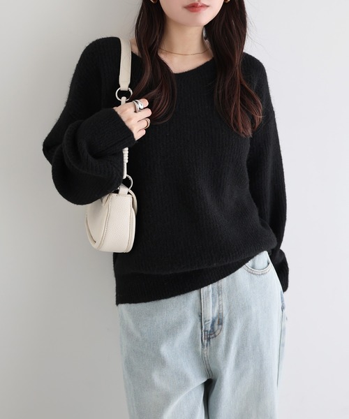 セール】同色マフラー付きニットトップス（ニット/セーター）｜Freesia