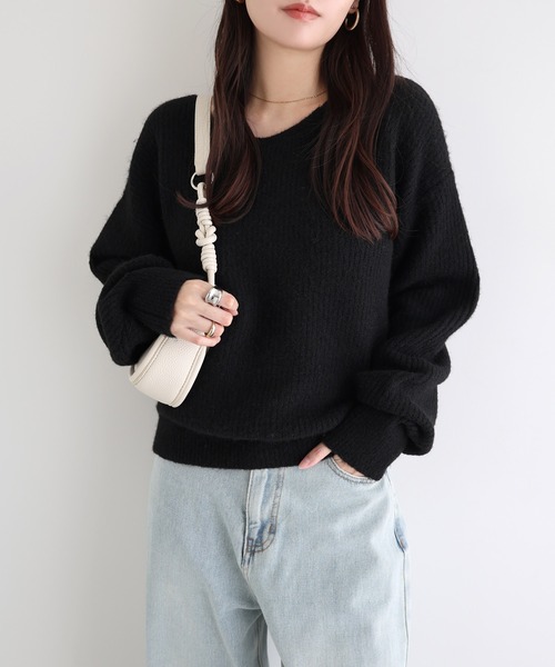 セール】同色マフラー付きニットトップス（ニット/セーター）｜Freesia