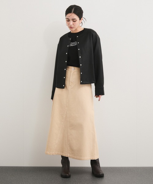 le cercle ADAM ET ROPE'(ルセルクルアダムエロペ)の「シンセティックレザーブルゾン/セットアップ対応(ブルゾン・レディース・キナリ/ダークブラウン/ブラック・FREE)」の11枚目の写真