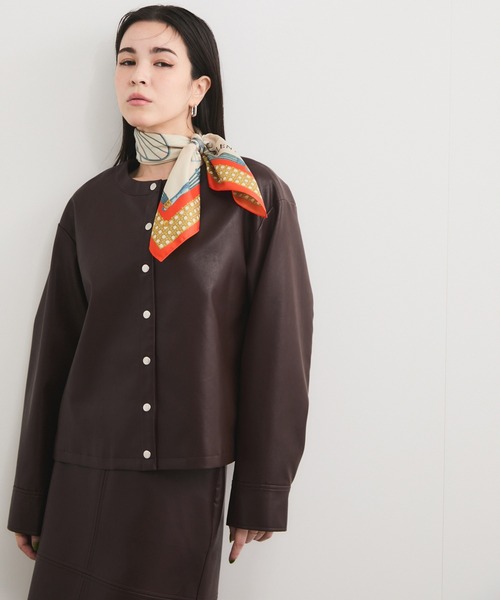 アダムエロペ　シンセティックレザーブルゾン ADAM ET ROPE'｜シンセティックレザーブルゾン | Rakuten