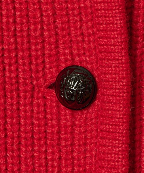 allureville（アルアバイル）の「片畦ニットジャケット（テーラードジャケット・レディース・オフホワイト/グレー系その他/レッド・2）」の10枚目の写真