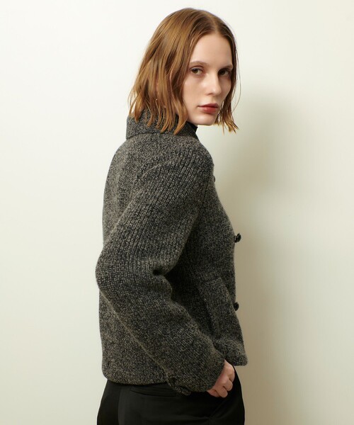 allureville（アルアバイル）の「片畦ニットジャケット（テーラードジャケット・レディース・オフホワイト/グレー系その他/レッド・2）」の18枚目の写真