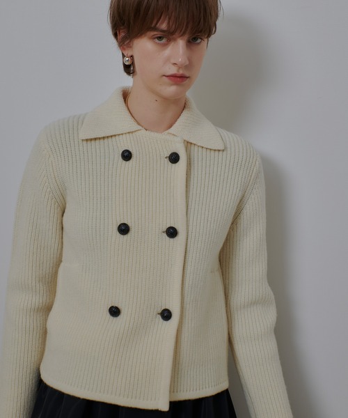 セール】片畦ニットジャケット（テーラードジャケット）｜allureville