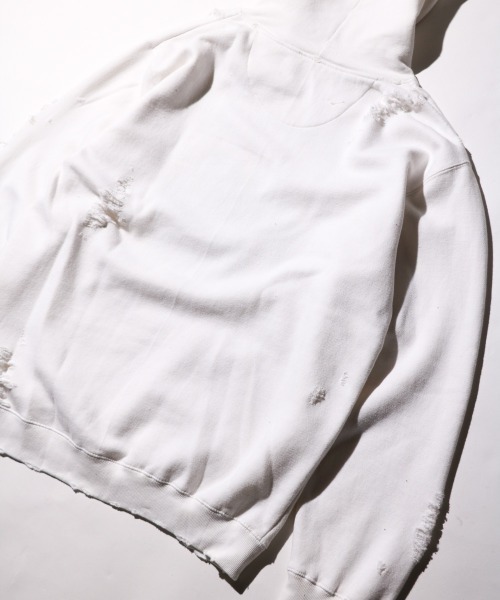 NIRVANA(ニルヴァーナ)の「THRIFTY LOOK / スリフティールック WORN-OUT BAND HOODIE 'NIRVANA'(パーカー・メンズ・ホワイト・X-LARGE)」の4枚目の写真