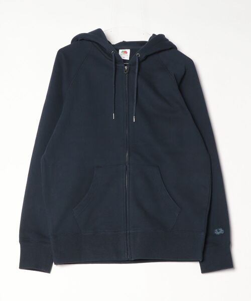FRUIT OF THE LOOM(フルーツオブザルーム)の「【FRUIT OF THE LOOM/フルーツオブザルーム】BASIC SWEAT ZIP UP HOODIE / ジップパーカー(パーカー・メンズ・グレー/ブラック/アイボリー/ネイビー・XL/L/M)」の4枚目の写真