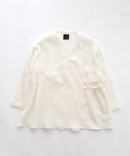 フクロウと湖畔に映るわたしと“はおり”（カーディガン/ボレロ