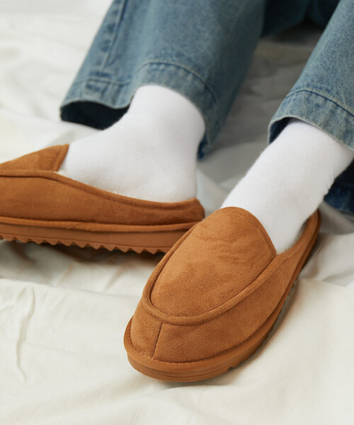 セール】限定展開 フェイクムートン スリッポン ミュール/ローファー