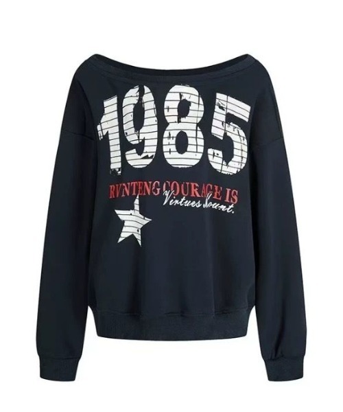 lilful（リルフル）の「アメリカン ナンバリング オーバーサイズスウェット（スウェット・レディース・ネイビー・M/L）」の12枚目の写真