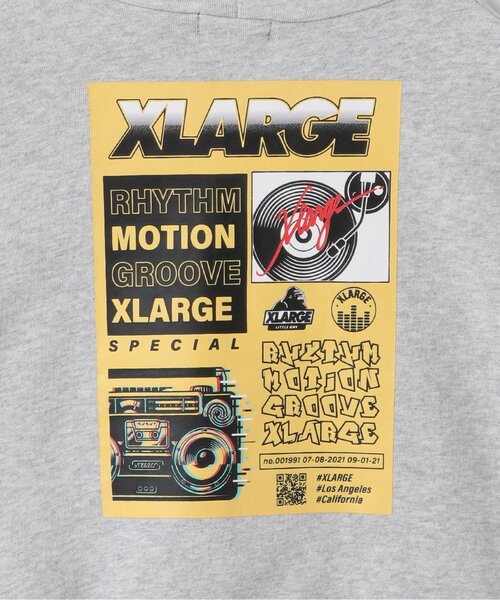 XLARGE KIDS（エクストララージキッズ）の「【人気商品再入荷】【直営店で取り扱い無し】ミュージックグラフィックプルパーカー（パーカー・キッズ・トップグレー/ブラック/レッド・130cm/140cm/110cm/120cm/100cm）」の7枚目の写真