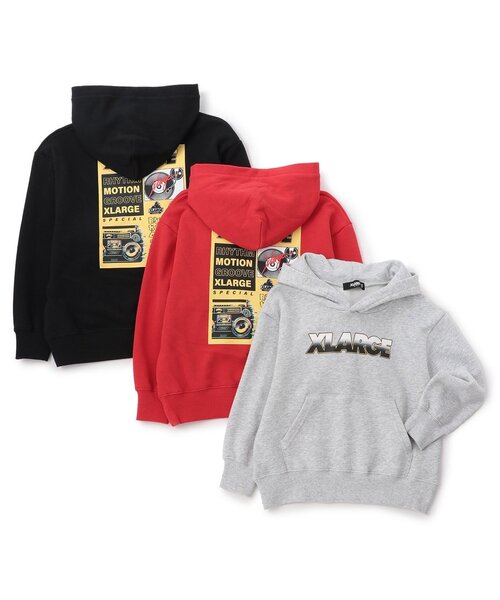 XLARGE KIDS（エクストララージキッズ）の「【人気商品再入荷】【直営店で取り扱い無し】ミュージックグラフィックプルパーカー（パーカー・キッズ・トップグレー/ブラック/レッド・130cm/140cm/110cm/120cm/100cm）」の10枚目の写真