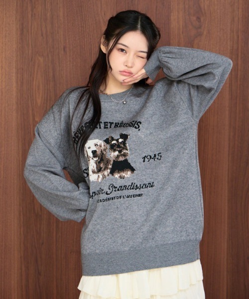 archives(アルシーヴ)の「【大人気ニット再入荷!/新色追加】イヌJQミドルニットプルオーバー(ニット/セーター・レディース・ブラック/グレー/ブラウン/アイボリー・MEDIUM)」の14枚目の写真