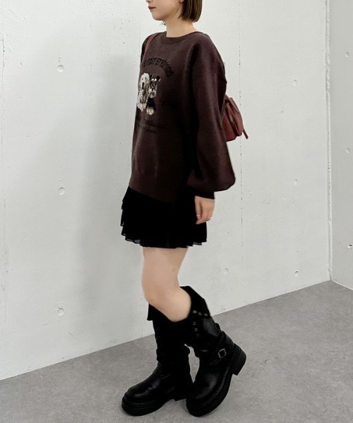 archives(アルシーヴ)の「【大人気ニット再入荷!/新色追加】イヌJQミドルニットプルオーバー(ニット/セーター・レディース・ブラック/グレー/ブラウン/アイボリー・MEDIUM)」の8枚目の写真