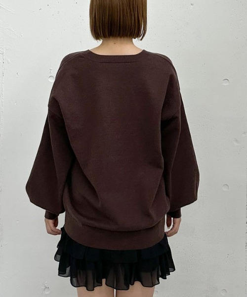 archives(アルシーヴ)の「【大人気ニット再入荷!/新色追加】イヌJQミドルニットプルオーバー(ニット/セーター・レディース・ブラック/グレー/ブラウン/アイボリー・MEDIUM)」の11枚目の写真