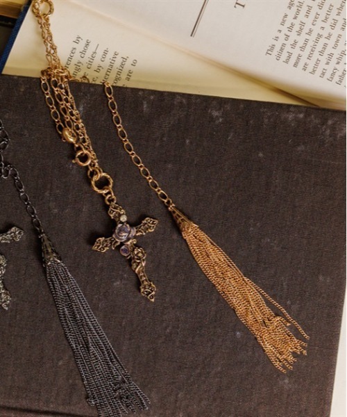 axes femme(アクシーズファム)の「繊翳の薔薇十字マルチチェーン(その他雑貨・レディース・ゴールド/ブラック・FREE)」の1枚目の写真