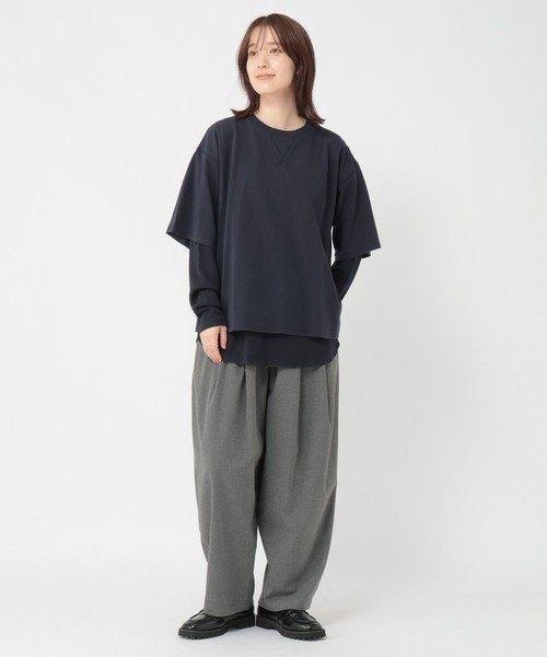 studio CLIP（スタディオクリップ）の「《days》タックトラウザーパンツ[プチ・プラスサイズあり]（その他パンツ・レディース・ブラック/ブラウン/チャコール・LARGE/PF/ﾌﾘｰ(L)/MEDIUM）」の10枚目の写真