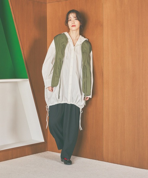 studio CLIP（スタディオクリップ）の「《days》タックトラウザーパンツ[プチ・プラスサイズあり]（その他パンツ・レディース・ブラック/ブラウン/チャコール・LARGE/PF/ﾌﾘｰ(L)/MEDIUM）」の5枚目の写真