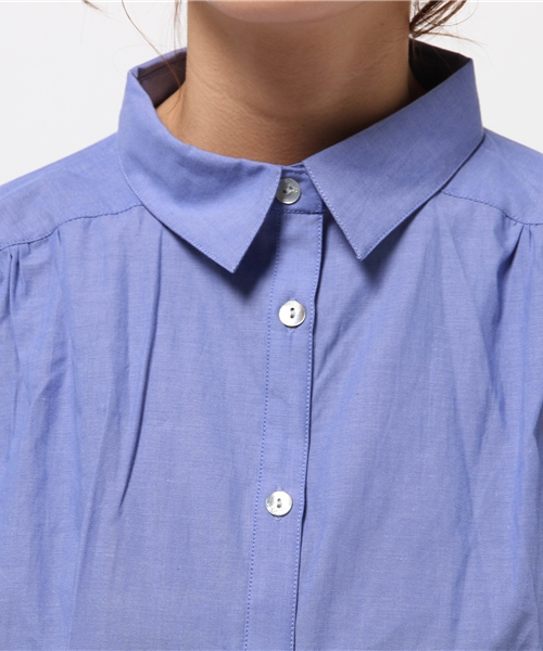 OUTLET（アウトレット）の「【Discoat】ブロードレギュラー半袖SH（シャツ/ブラウス・レディース・コバルトブルー・MEDIUM）」の5枚目の写真