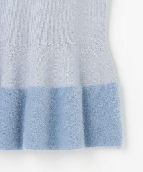 ANY SIS（エニィスィス）の「ペプラムフェザー ニット（ニット/セーター・レディース・スカイブルー系/ベージュ系/グレー系・MEDIUM）」の5枚目の写真