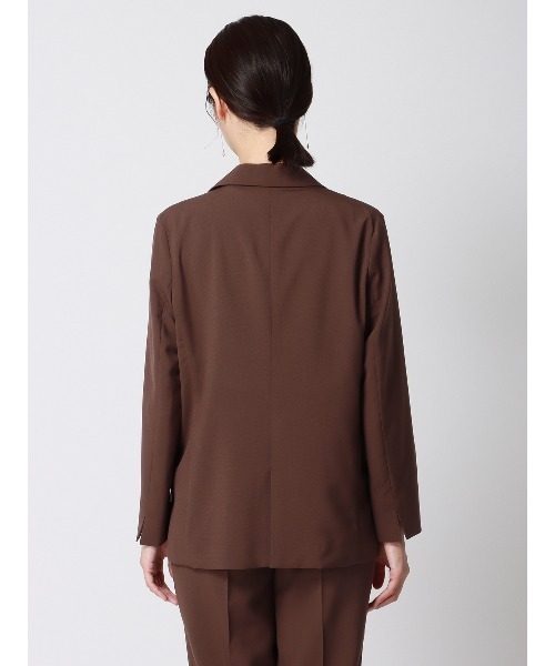 SUIT SQUARE（スーツスクエア）の「ジャケット ウォッシャブル ストレッチ 撥水 UVカット 防シワ（スーツジャケット・レディース・ブラウン系/ネイビー系・36(7号)/38(9号)/40(11号)）」の5枚目の写真