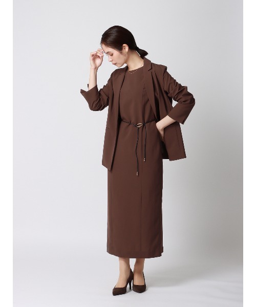 SUIT SQUARE（スーツスクエア）の「ジャケット ウォッシャブル ストレッチ 撥水 UVカット 防シワ（スーツジャケット・レディース・ブラウン系/ネイビー系・36(7号)/38(9号)/40(11号)）」の20枚目の写真