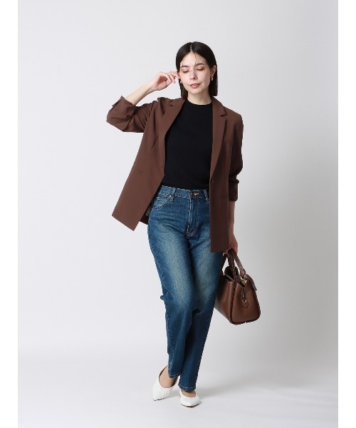 SUIT SQUARE（スーツスクエア）の「ジャケット ウォッシャブル ストレッチ 撥水 UVカット 防シワ（スーツジャケット・レディース・ブラウン系/ネイビー系・36(7号)/38(9号)/40(11号)）」の21枚目の写真