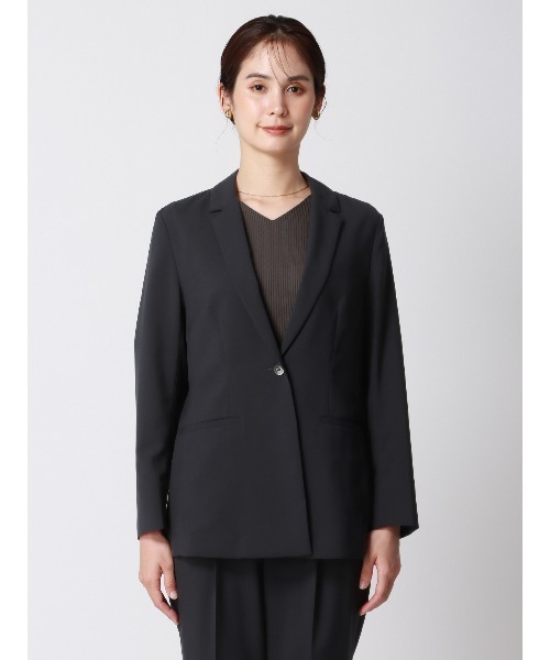 SUIT SQUARE（スーツスクエア）の「ジャケット ウォッシャブル ストレッチ 撥水 UVカット 防シワ（スーツジャケット・レディース・ブラウン系/ネイビー系・36(7号)/38(9号)/40(11号)）」の10枚目の写真