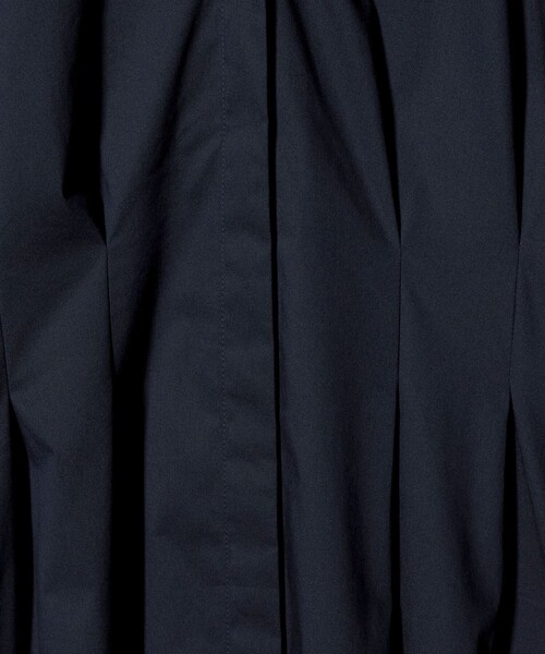 green label relaxing（グリーンレーベルリラクシング）の「シャツ襟 フィット＆フレア タックスリーブ ワンピース（シャツワンピース・レディース・ダークブラウン/ネイビー・FREE）」の18枚目の写真